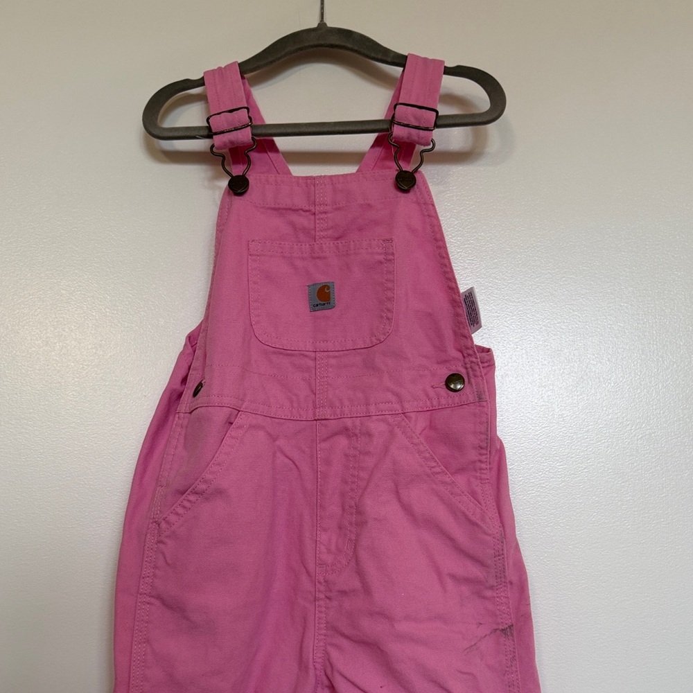 Carhartt Bright Pink Overalls 4T